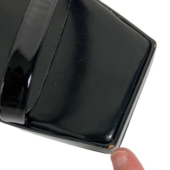 Jeffrey Campbell Hustler Platform Sandals Black Size 9.5 Square Toe Shoes Patent - Picture 12 of 13